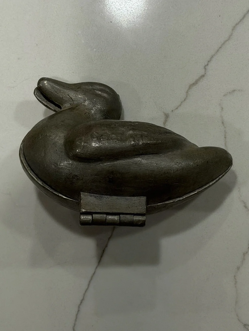 Antique Schall & Co. Pewter Duck Chocolate / Ice Cream Mold
